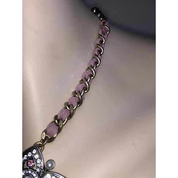 CHLOE + ISABEL crystal lotus tassel statement necklace - N129 - Picture 5 of 7